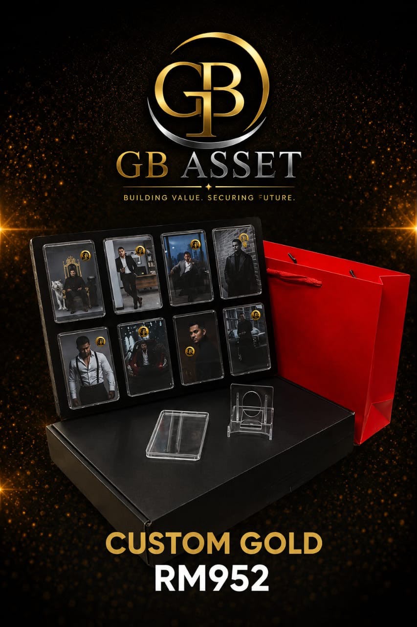 GBA Custom Gold Gift Set at RM952 — presentation box, gift bag and personalised gold cards, design 5 of 5